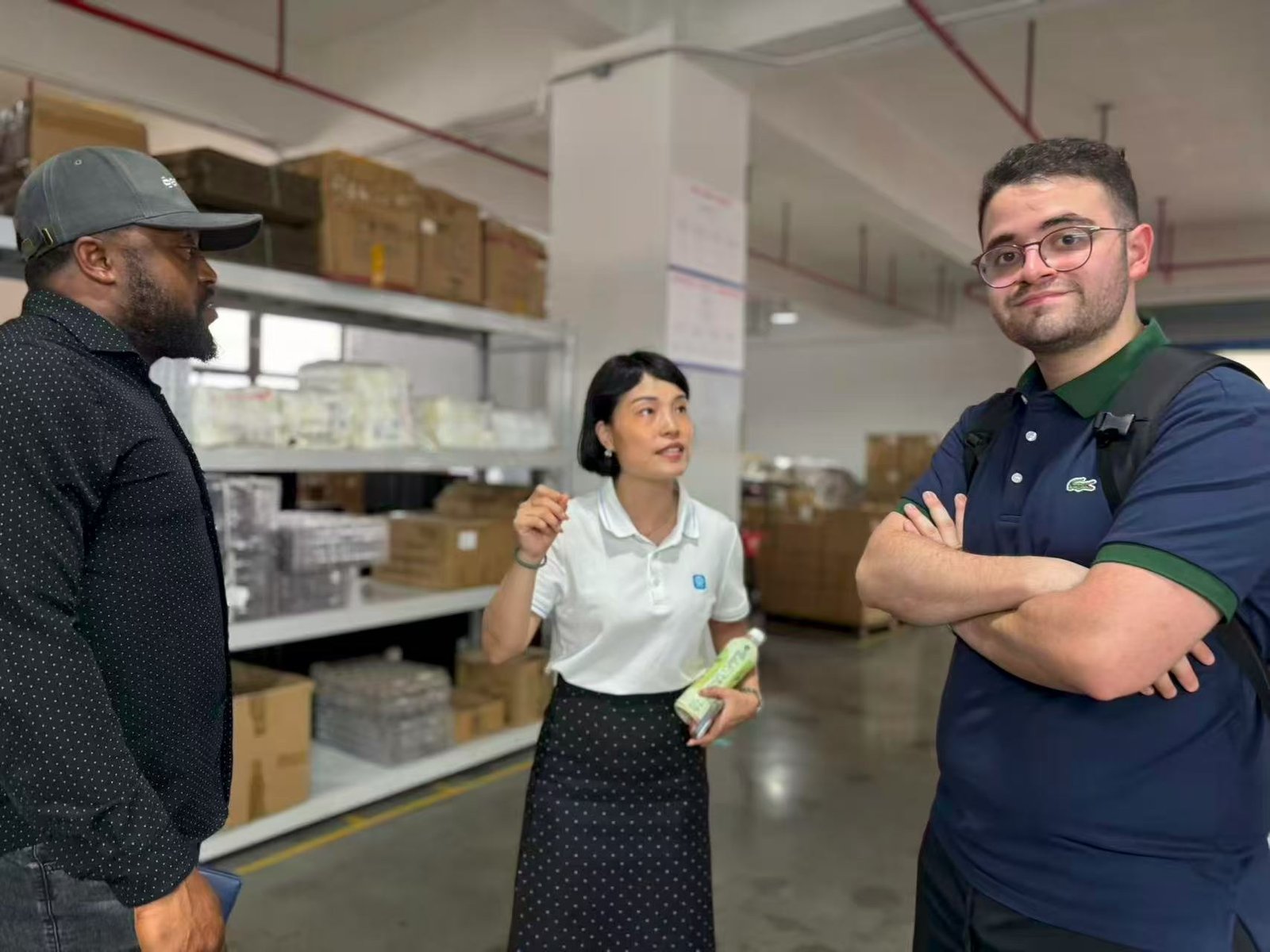 Trixure conducting warehouse and stock inspection at manufacturer facility